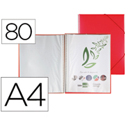 LIDERPAPEL CARPETA FUNDAS A4 ESPIRAL 80F ROJO 54433